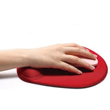 Ergonomic Non-Slip Mouse Pad with Silicone Wrist Rest for Computer Red