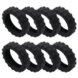 8Pcs Luggage Wheel Covers Silicone Suitcase Wheels Protector Sleeves Black