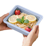 2 PCS Silicone Freezer Trays with Lid for Soup Storage Sky Blue