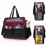 Insulated Lunch Tote Bag with Compartment, Perfect for Travel and Leisure Wine Red