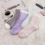4 Pairs of Women Soft Warm Indoor Socks Stretchy Cozy Home Slipper Socks