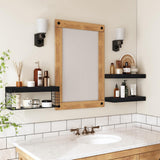 3 Tier Bathroom Shelves Over Toilet Wall Mounted Floating Shelves Toilet Paper Storage Black