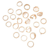 23Pcs Stackable Rings Knuckle Ring Set Stackable Rings for Women Gold