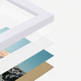 15 Piece Picture Frame Set Multi-Size Collage for Wall or Tabletop White