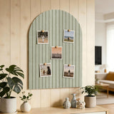 Arched Felt Bulletin Board Large with 30 Push Pins for Office Home School Green