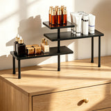 3 Tier Moveable Corner Shelf Organizer for Kitchen Bathroom Black