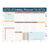 Weekly To Do List Notepad Undated Planner with 52 Sheets Blue Black