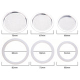 Replacement Silicone Gasket Aluminium Filter Set for Moka Pot
