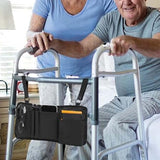 Wheelchair Side Bag with Cup Holder Armrest Pouch for Walker Rollator Electric Scooter
