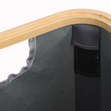 100L Laundry Basket with Lid Removable Bag & Bamboo Handles Gray