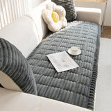 Dog Couch Cover Washable Fuzzy Pet Cushion Dark Gray