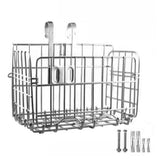 Bicycle Basket Front & Rear Hanging Storage Rack for Mountain Bike Silver