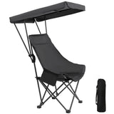 Folding Canopy Beach Camping Chairs for Camping Fishing Beach Black