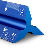 Architectural Scale Ruler Aluminum Triangular Ruler for Blueprint Triangle Drafting Architecture Blue