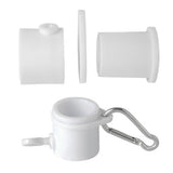 Flag Pole Kit with 360-Degree Rotating Rings and Two-Position Bracket White
