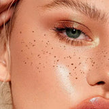 6PCS Glitter Freckles Face Tattoo Water Resistant Gold Party Stickers Style 2
