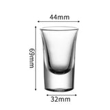 12 PCS Shot Glasses Set with Heavy Base Clear Shot Glasses Bulk for Vodka Tequila Whiskey Liquor