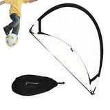 Portable Pop-Up Soccer Goal Set with 3 Ground Pegs and Carry Storage Bag Black