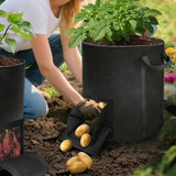 4Pcs 15 Gallon Potato Grow Bags with Unique Harvest Window & Visible Window