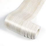 Border Peel &Stick Wood Grain Wallpaper Border Removable Waterproof Bathroom Sticker White