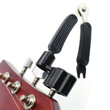 4Pcs Guitar String Replace Tool 3-In-1 Guitar Bridge Pin Remover Puller Guitar String Cutter and Winder Tool Orange