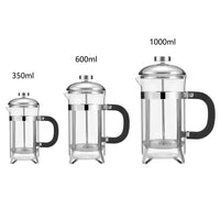 Plunger Press Tea Coffee Maker French Style Coffee Glass Pot with Filter
