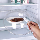 Transparent PC Microwave Cover with Handle for Plate Bowl Splatter