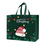 24 Pcs Christmas Halloween Gift Bags Nonwoven with Handles Dark Green
