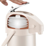 3L Stainless Steel Vacuum Insulated Water Dispenser Coffee Carafe for Hot Drinks Tea Liquid White