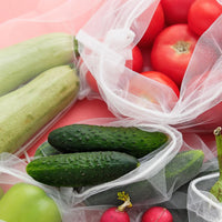 12Pcs Set Reusable Mesh Produce Bags Eco-Friendly Drawstring Bags