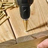 3 PCS Bearing Steel Titanium Coated Conical Step Drill Bit Set