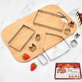 18PCS Stainless Steel Christmas Cookie Cutter Set with 3D Gingerbread House Shapes