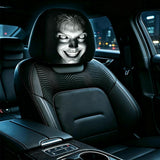 2 PCS Horror Face Car Headrest Covers for Halloween Parties and Pranks Style 2