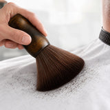 Hair Sweeper Duster Brush Soft with Storage Case for Home and Barbershop Brown