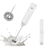 3-Speed Rechargeable Milk Frother Hanheld for Matcha Lattes Cappuccino White