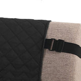 Reversible Futon Sofa Slipcover Armless Sofa Cover Water Resistant Furniture Protector with Elastic Strap Black