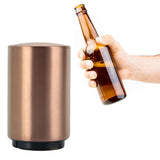 Automatic Bottle Cap Opener Stainless Steel Push Down Beer Opener with Cap Retention Function Rose Gold
