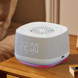White Noise Sound Machine With Alarm Clock And Breathing Light - White