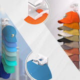 Wall Mounted Baseball Hat Organizer Adhesive Hat Display Hanger Holder for Door Closet White