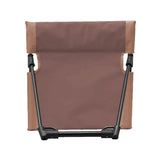 Folding Beach Lounge Chair Portable Beach Mat with Backrest Dark Brown