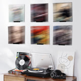 6 Pack Clear Acrylic Floating Shelves Wall Mounted Display Shelves for CDs Records Photos Black