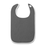 2 Pack Bibs for Men Women Washable Clothing Protector Bibs with Hook and Loop Closure for Meals Cooking Crafts Daily Activities Gray