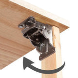 4Pcs 90 Degree Folding Table Leg Brackets Self Lock Foldable Hinge DIY Heavy Load Silver