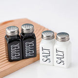 4Pcs Set Glass Shakers with Lids Salt and Pepper Shaker Set