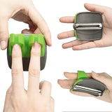 4Pcs Fruit Vegetable Peeler Double Finger Grip Cutter Slicer Kitchen Tools Green