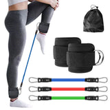 Resistance Bands Set for Legs & Glutes with Ankle Cuffs Home Gym Workout Black