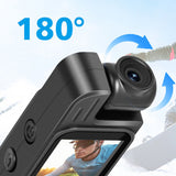 1080P Body Camera Portable Video Recording Cam with 180° Rotating Lens