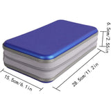 96-Disc CD Case Portable CD DVD Storage Holder with Zipper Disc Carrying Organizer Blue