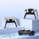 10 PCS TPU Thumb Grip Caps for PS4 and PS5 Controller Joysticks White