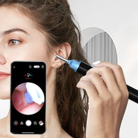 WiFi Visual Ear Wax Removal with Camera Ear Cleaner Tool Set Black